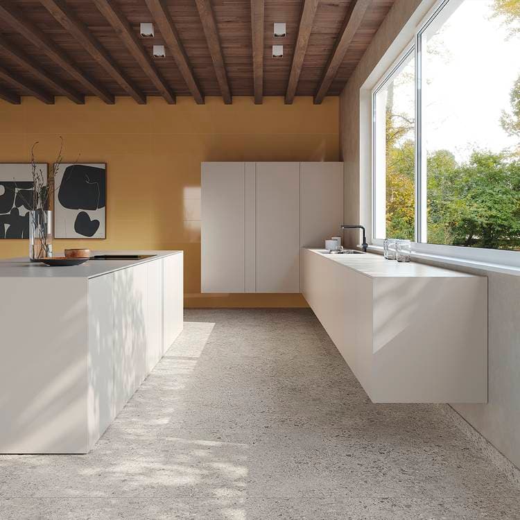 Cuisine terrazzo blanc — FAP Materia Eclettica